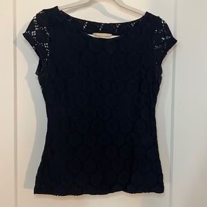 Navy lace overlay top- Banana Republic, size 0